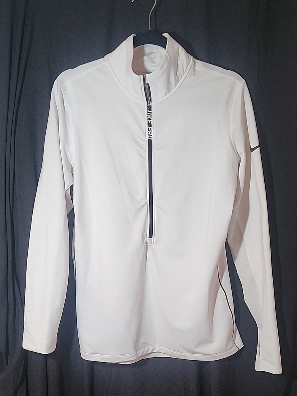 Nike Pro Dri-FIT Quarter-Zip Pullover Long Sleeve White
